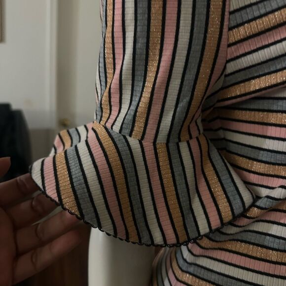 ELLIATT Womens Winona Dress Size Medium
Multistripe Metallic - Picture 9 of 10